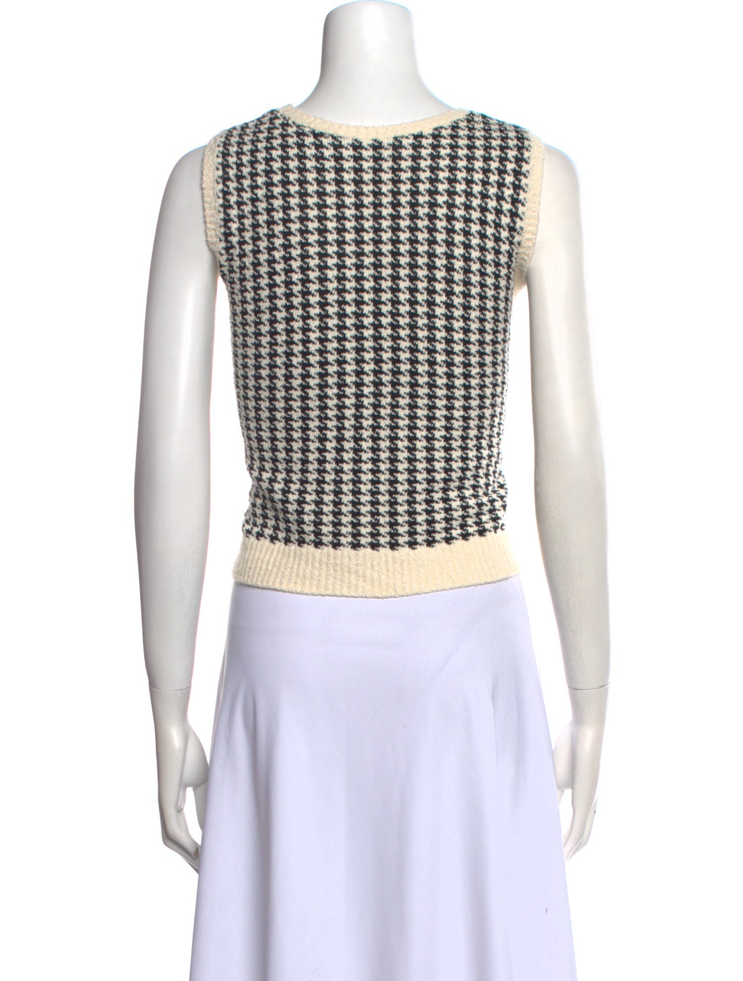 Christian Dior Striped Scoop Neck Crop Top